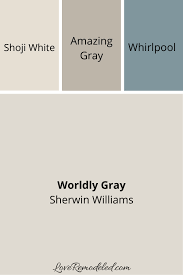 Again, this color has a slight undertone of green. Worldly Gray Love Remodeled