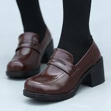 Retro College Wind Uniforms With Thick Leather Shoes Harajuku Fashion Online Store Powered Womens Block Heel Shoes Girls Uniform Shoes Oxford Shoes Outfit