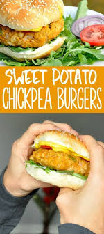 Sweet Potato Chickpea Burgers These Veggie Burgers Are The Best Recipe Chickpea Burger Veggie Burgers Recipe Sweet Potato Burgers