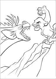 Color three hyenas or one of the other the lion king coloring pages in this section. Online Coloring Pages Lion Coloring Simba Is Protected From Hyenas The Lion King