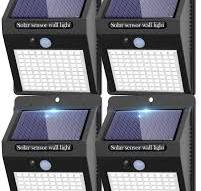 4 Pack Solar Motion Lights Outdoor, 3 Modes/100LED Solar ...