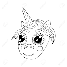 The last unicorn coloring pages. Black Line Unicorn For Coloring Book Or Page Cute Unicorn Coloring Royalty Free Cliparts Vectors And Stock Illustration Image 128036678