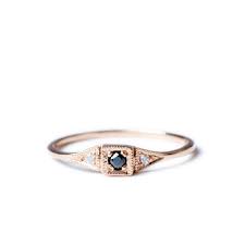 Mini Deco Point Diamond Ring Designer Rings Jennie Kwon Stone Hearts Club