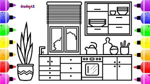 Kids kitchen drawing easy with color. Drawing For Kids Kitchen Novocom Top