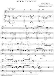 Already Home Sheet Music Printable Sheet Music Digital Sheet Music