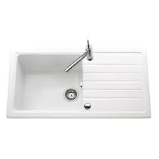 Evier Ceramique Blanc Gasso 1 Grand Bac 1 Egouttoir Cuisissimo Egouttoir Evier Evier Cuisine