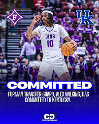BREAKING: Furman transfer guard, Alex Wilkins, has committed to KENTUCKY!