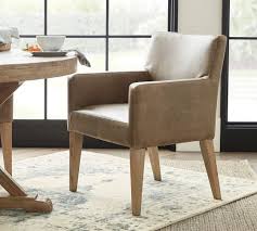 Pottery barn dining room chairs. Classic Leather Dining Armchair Pottery Barn