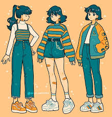Anime Aesthetic Yellow Retro Animecouple Animefacts Animefreak Drawing Anime Clothes Cute Art Styles Fashion Design Drawings