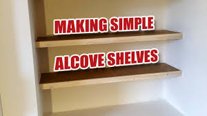 Floating shelves can be as simple as a piece of beautifully stained wood that hangs on your wall and appears to 'float.' these shelves are free of brackets and other supports that are visible which creates a clean and clutter free appearance. How I Make Simple Floating Alcove Shelves No Nailgun Youtube