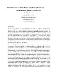 The improved air force (af) officer performance report (opr) will facilitate the efficient management of talent by defining valued performance and leadership qualities, evaluating efficacy in those. Pdf Proposal Development And Writing Template For Students In Msc Program Of Geomatics Engineering