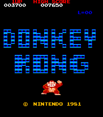 Donkey Kong Screenshot Title Screen Donkey Kong Arcade Retro Video Games