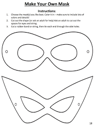 Download This Template To Design Your Own Superhero Mask Myon Has Tons Of Books On Differen Superhero Crafts Design Your Own Superhero Superhero Mask Template