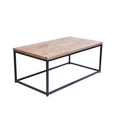 Geometric frame rectangular coffee table chrome. Mirelle Coffee Table Solid Oak Black Metal Frame Browns Furniture