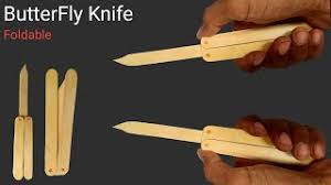 We just need 11 popsicle st. Easiest Way To Make Popsicle Stick Butterfly Knife Diy Butterfly Knife Making With Ice Sticks Youtube