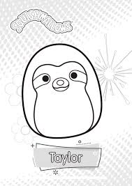 Mothers day coloring pages free. A Rainbow Squishmallow Named Taylor The Tie Dye Sloth Coloring Pages Squishmallow Coloring Pages Coloring Pages For Kids And Adults