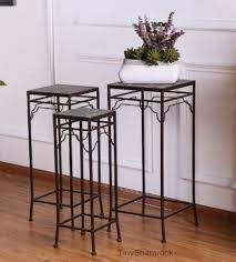 I decided to add more plants to my home without first thinki. Iron Plant Stands Set Of 3 Mosaic Tile Top Indoor Outdoor Rustic Tuscan Style Tinyshamrockusa Iron Plant Stand Tuscan Style Plant Stand
