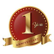 Ikon Logo Lencana Peringatan 1 Tahun Png Dan Vektor Badge Icon Anniversary Anniversary Logo