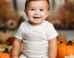 Infant T-shirt Halloween Mockup, Rabbit Skins 3322 White, Baby Toddler  Shirt Mockup, Baby Mockup, Fall Kids Mockup, Toddler Halloween