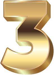 3d Gold Number Three Png Clip Art Clip Art Birthday Banner Free Printable Free Clip Art