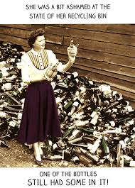 Funny Happy Birthday Wine Meme For Her Birthday Card Ashamed At The State Of Recycling Bin Wine Meme Wine Humor Funny Birthday Cards