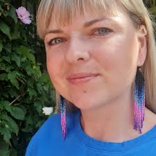 Blue Pink Beaded Earrings Long Gradient Earrings Seed Bead Earrings Fringe  Shiny Beadwork Earrings Boho Ombre Earrings Black Pink Earrings