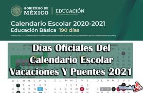 Se reducirá periodo vacacional a solo cinco días. Dias Oficiales Del Calendario Escolar Vacaciones Y Puentes 2021 Pdf