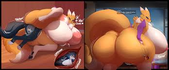 Renamon's wild anal vore ride