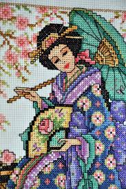 Newsletter savings · finest patterns & kits · pay by check Geisha Cross Stitch Needlework Cross Stitch Art Cross Stitch Software Cross Stitch