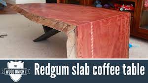 This natural edge red gum coffee table with…» 104 Redgum Slab Coffee Table Youtube