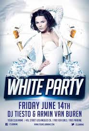 All white party flyer is a simply modern flyer design by psdmarket team to be used with photoshop cs3 and развернуть. White Party Flyer Template Vol 1 For Photoshop Awesomeflyer Com