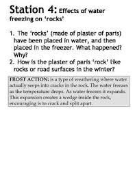Weathering Lab Station Activities Chemical Mechanical Using Simple Materials Earth Science Lessons Science Resources Science Lessons