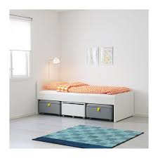 Slakt Bed Frame With Slatted Bed Base White Ikea Bed Frame With Storage Bed Frame Bedroom Furniture
