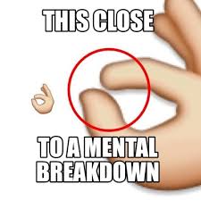 We did not find results for: Meme Creator Funny This Close To A Mental Breakdown Meme Generator At Memecreator Org
