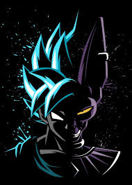  Blue Vs Purple Poster Print By Alberto Perez Displate Gambar Naga Dragon Ball Z Lukisan Galaksi