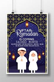 Ramadan Flyer Template With Muslim Kids And Mosque In Starry Night Style Psd Free Download Pikbest Holiday Flyer Template Party Poster Ramadan