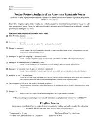 American Romanticism Poetry Poster By The Krisfish Bowl Tpt