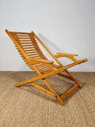 Check spelling or type a new query. Vintage Collapsible Wood Slat Sling Lounge Chair By Indusparquet Epoch