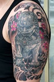 Foo Dog Done By Graynd Dog Tattoos Foo Dog Tattoo Dog Tattoo