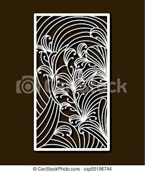 File is specially prepared for the laser cut, cnc router machine, and other cutting machines. Laser Cutting Rectangular Frame With Floral Design In Olive Color Background Vector Illustration Canstock