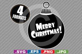 Download Merry Christmas Ornament Clip Art Graphic By Idrawsilhouettes Creative Fabrica SVG Cut Files