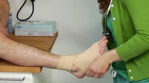 And this time, you have to maintain 100% stretch before pasting it. Medical Conditions Treatments How To Wrap An Ankle With An Ace Bandage Youtube