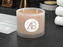 Free Frosted Container Wax Candle Mockup Frosted Container Wax Candle Mockup Candle Mockup Realistic Candles Candles