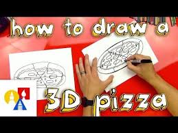 How To Draw A 3d Pizza Art For Kids Hub Pizza Art Art For Kids Hub Art For Kids
