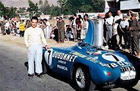 Jean Behra With His Gordini T24s Before The Start Of The 1953 Carrera Panamericana Mexico Vintage Race Car Vintage Racing Racing
