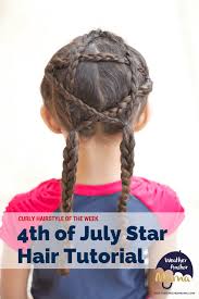 We love experimenting with different hairstyles on curly biracial hair. Curly Hairstyle Of The Week 4th Of July Star On Biracial Hair Weather Anchor Mama