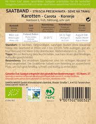 Denn aus hoffnung wächst kraft und aus kraft erblüht neues. konnte jede*r ein saatband bekommen und zur hoffnungsträger*in werden. Samen Maier Bio Karotten Saatband Nantaise 2 1 Packung Bloomling Deutschland
