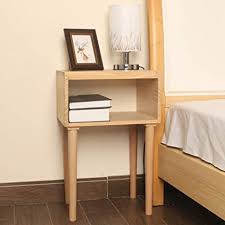 Mid century nightstands are an absolute perfection with modern charming accent as most featured to make beautifully decorated bedroom with the furniture. Amazon Com Exilot Solid Wood Nightstand Mid Century Modern Bedside Table Minimalist And Practical End Side Table Natural Wood Color Kitchen Dining