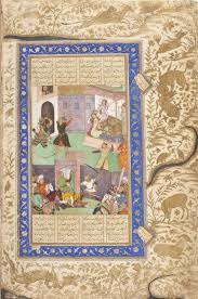Faridun Strikes Zahhak Folio From A Shahnama Book Of Kings Persian Miniature Miniature Painting Miniature Art