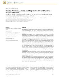 Screening of 2,103 papers resulted in final selection of 101 papers. Pdf Nursing Priorities Actions And Regrets For Ethical Situations In Clinical Practice